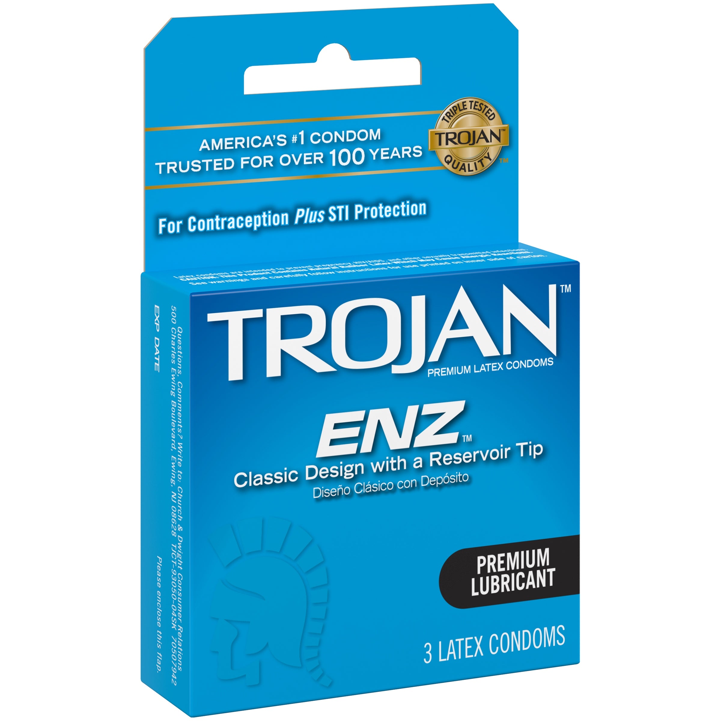 Trojan Enz Latex Lubricated Condoms x3 Trojan Enz Latex Lubricated Condoms x3