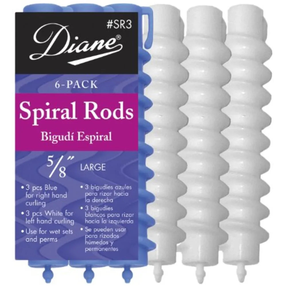 Diane 6 Pack Spiral Rods 5/8 Large
