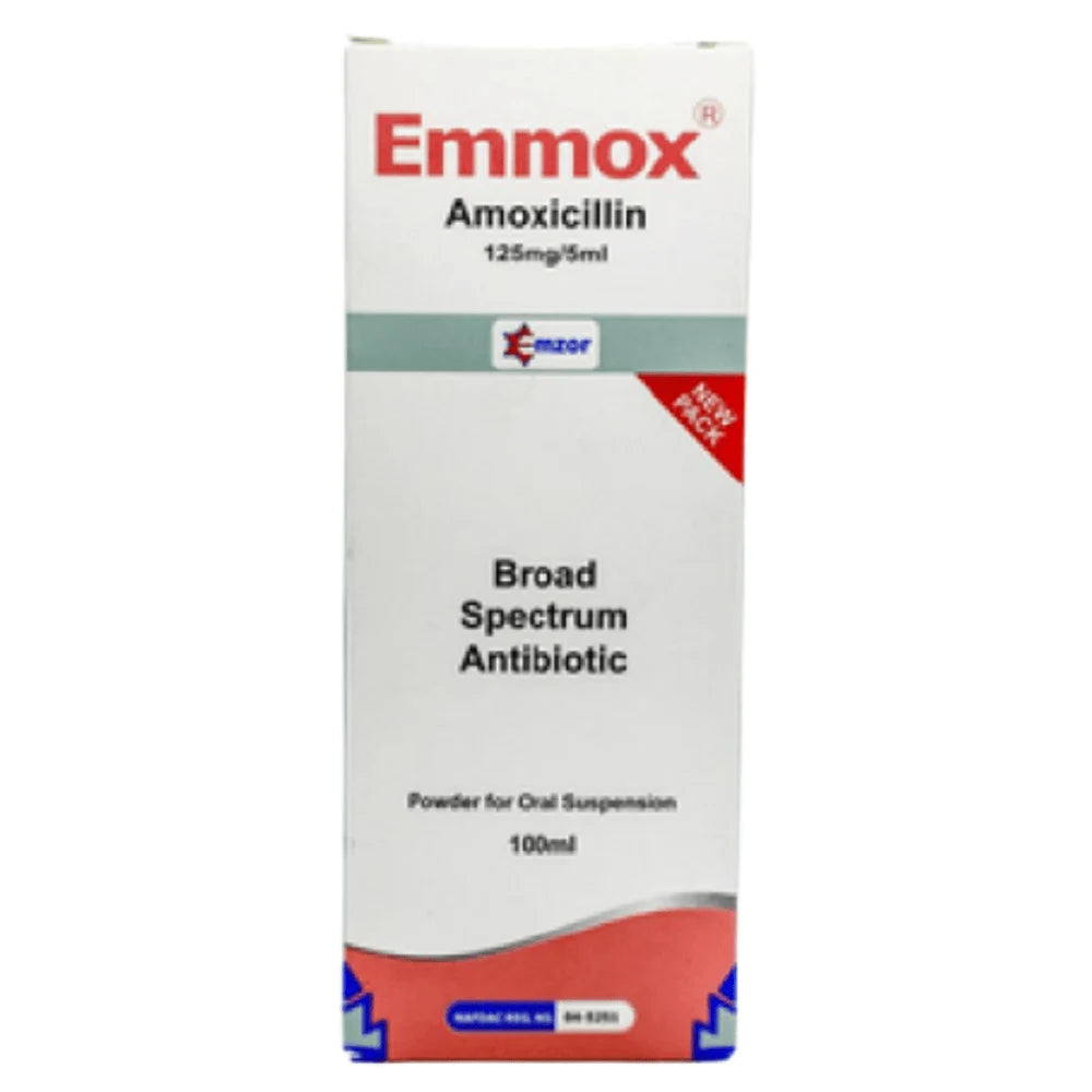 Emmox (Amoxicillin) 125mg/5ml 100ml Suspension