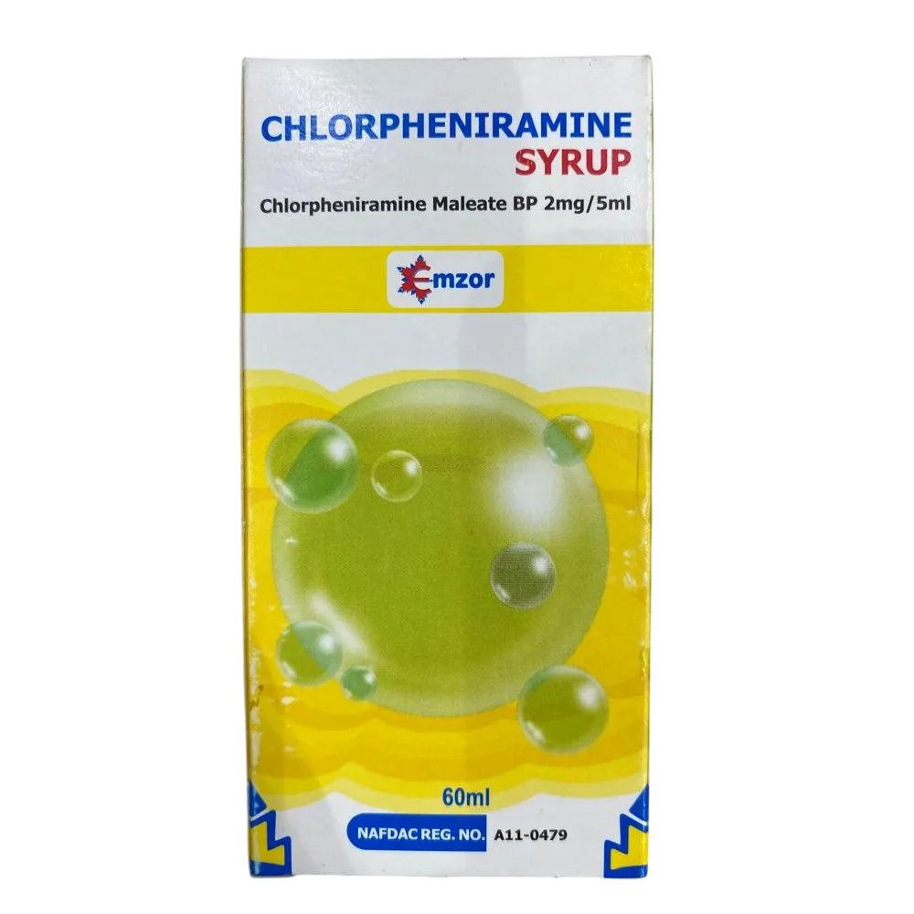 Emzor Chlorpheniramine Syrup 2mg/5ml 60ml