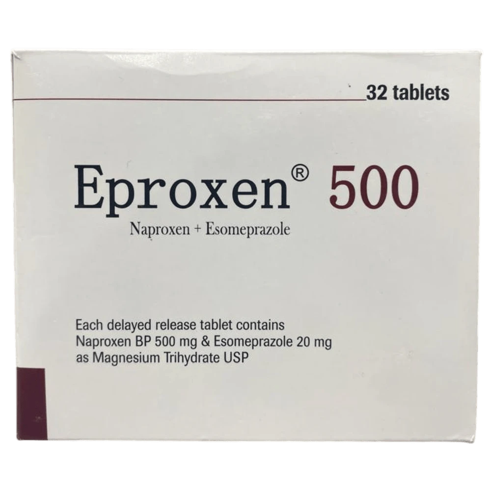 Eproxen 500 Naproxen + Esomeprazole 500/20mg x8 (A Satchet)