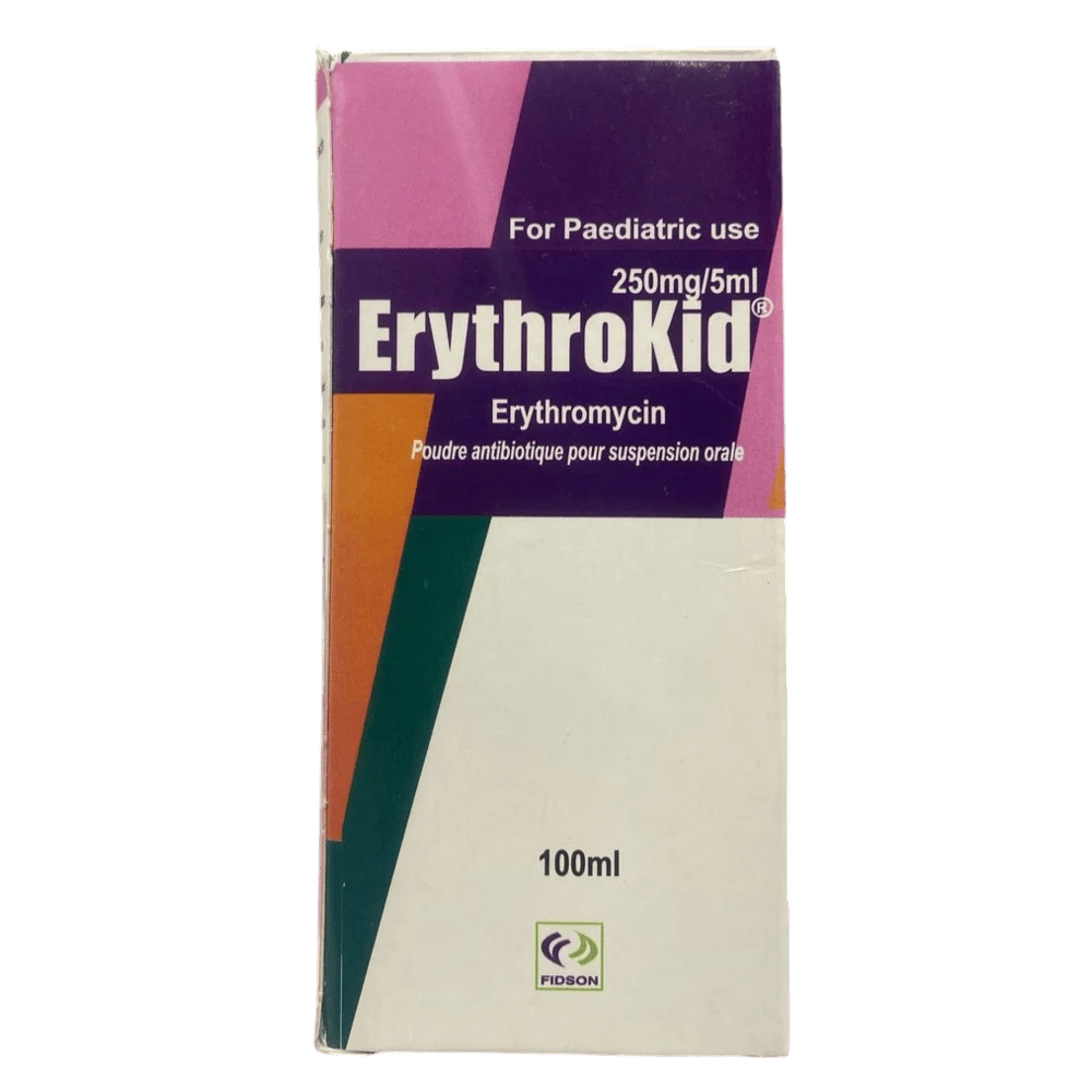 Erythrokid Erythromycin 250mg/5ml 100ml