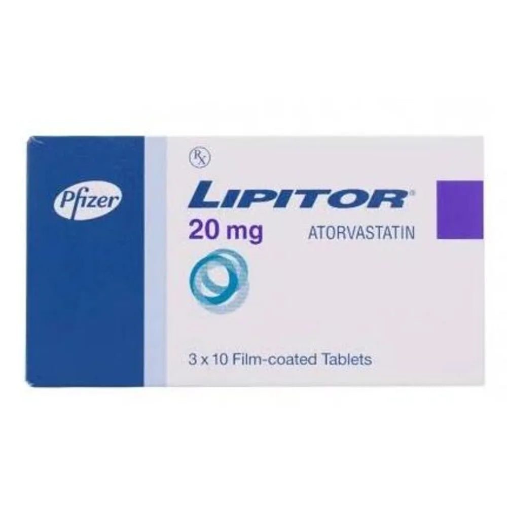 Lipitor (Atorvastatin Calcium) 20mg x30 Tabs