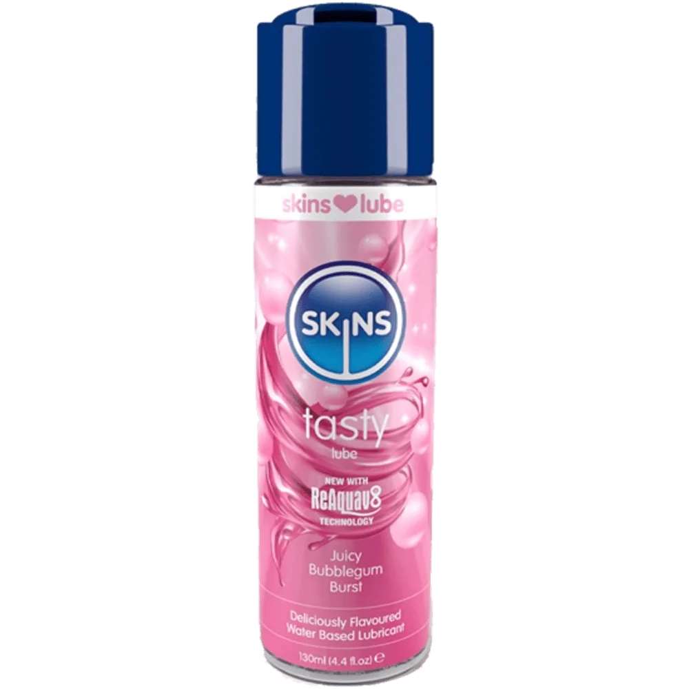 Skins Edible Tasty Lube Bubblegum Burst Flavour 130ml