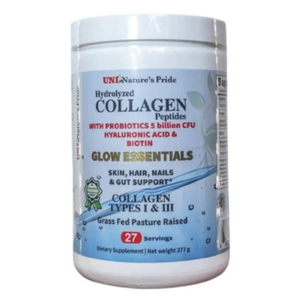 Uni-Nature's Pride Hydrolysed Collagen Peptides Glow Essentials Powder 277g