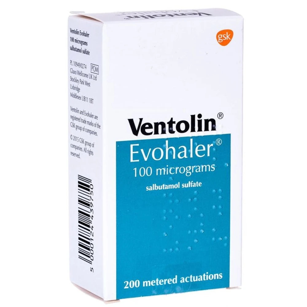 Ventolin (Salbutamol) 100mcg Inhaler x200