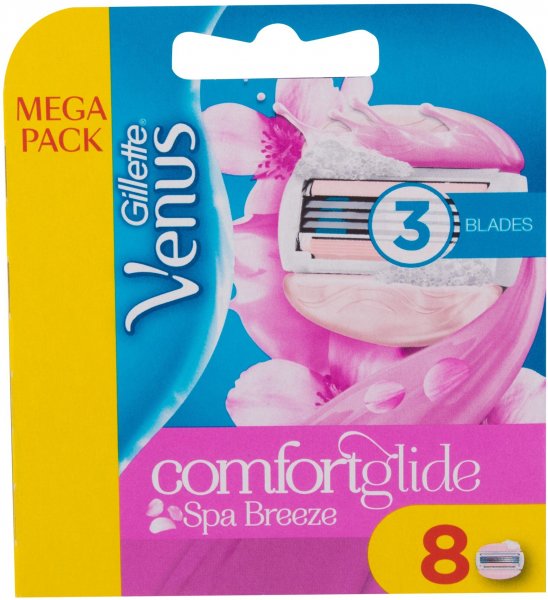 Gillette Venus Comfortglide Spa Breeze Razor Blade Cartridges x 8