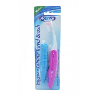 Active Oral Care Folding Travel Toothbrushes