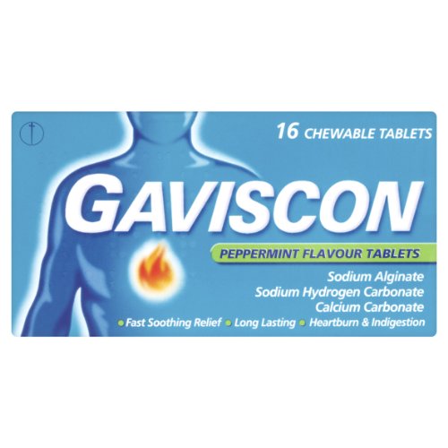 Gaviscon Chewable Tablets (Peppermint Flavour) X 16