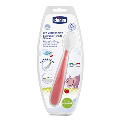 Chicco Soft Silicone Spoon Red