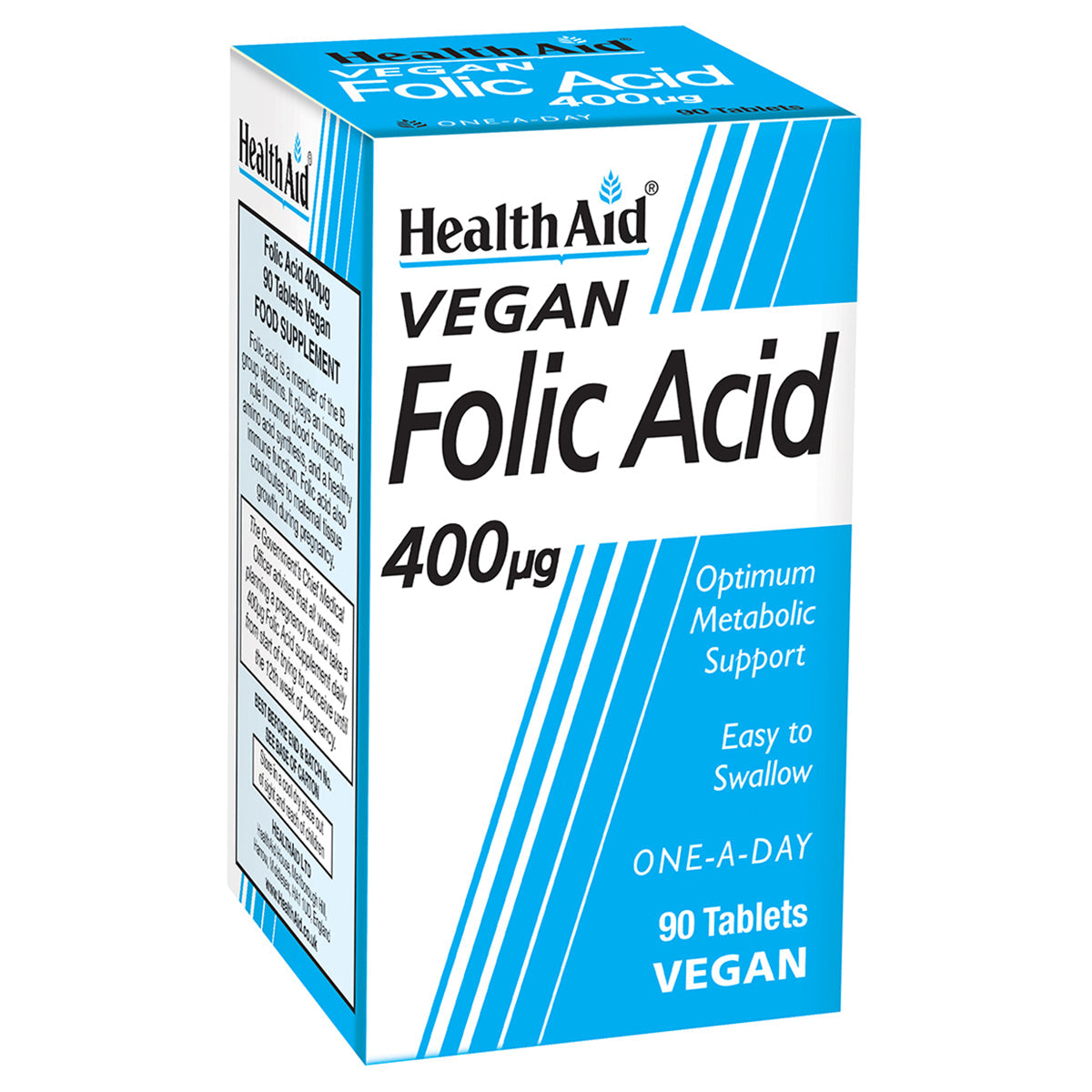 HealthAid Folic Acid 400ug Tablets X 90