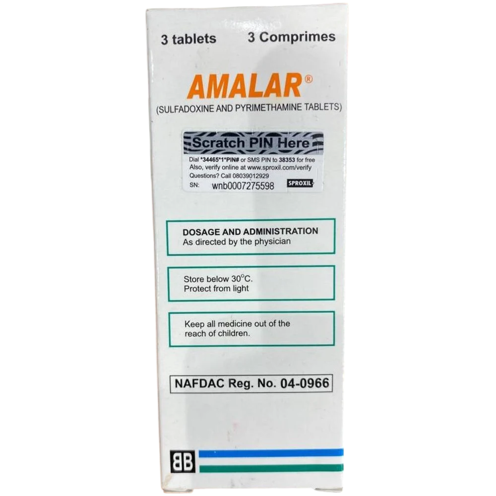 Amalar  500/25mg Tablets x 3