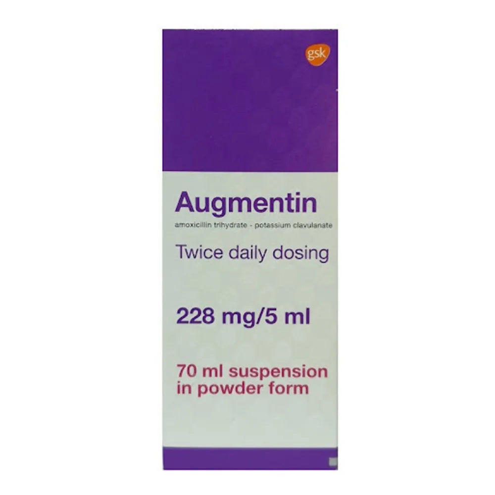 Augmentin (Amoxicillin/Clavulanic Acid) 228mg/5ml Susp x70ml