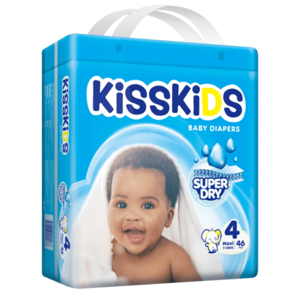 KissKids Super Dry Baby Diapers Size 4, 7-18kg x46