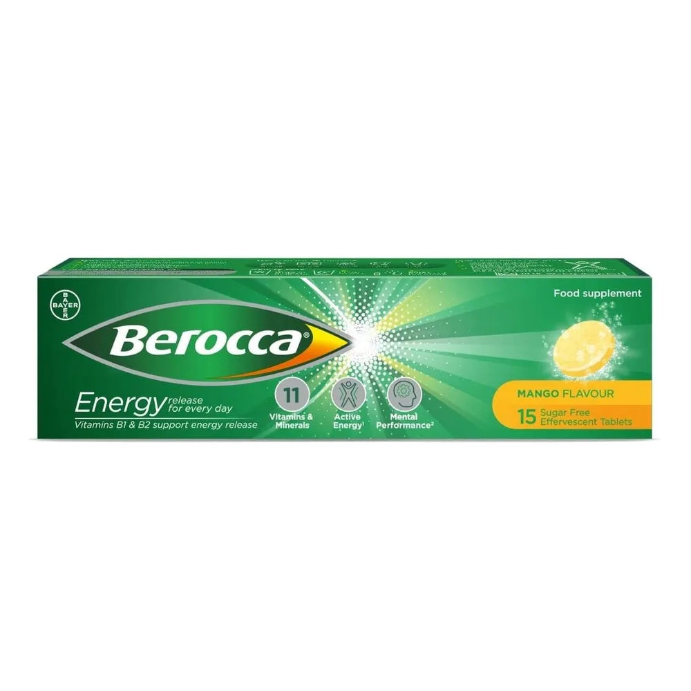 Berocca Vitamin B Effervescent Mango Tabs x15