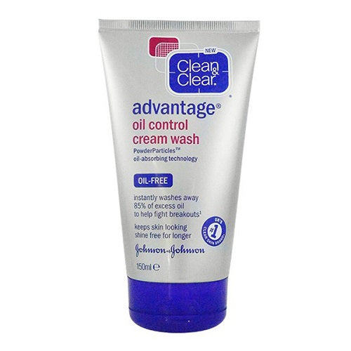 Clean & Clear Advantage Oil Control Cream Wash 150ml