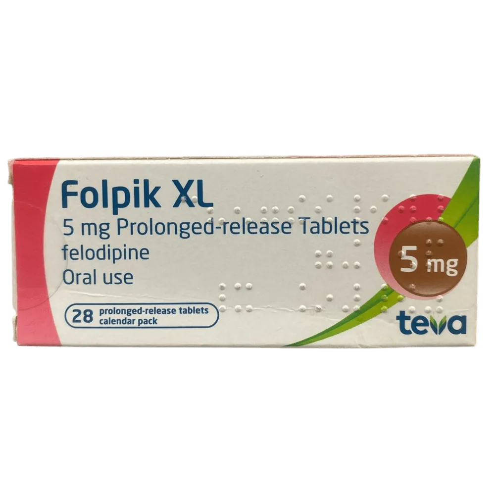 Felodiopine Folpik XL Teva 5mg Tablets x28