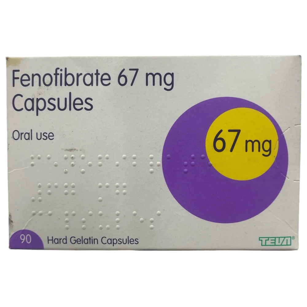 Fenofibrate Teva 67mg Capsules x90