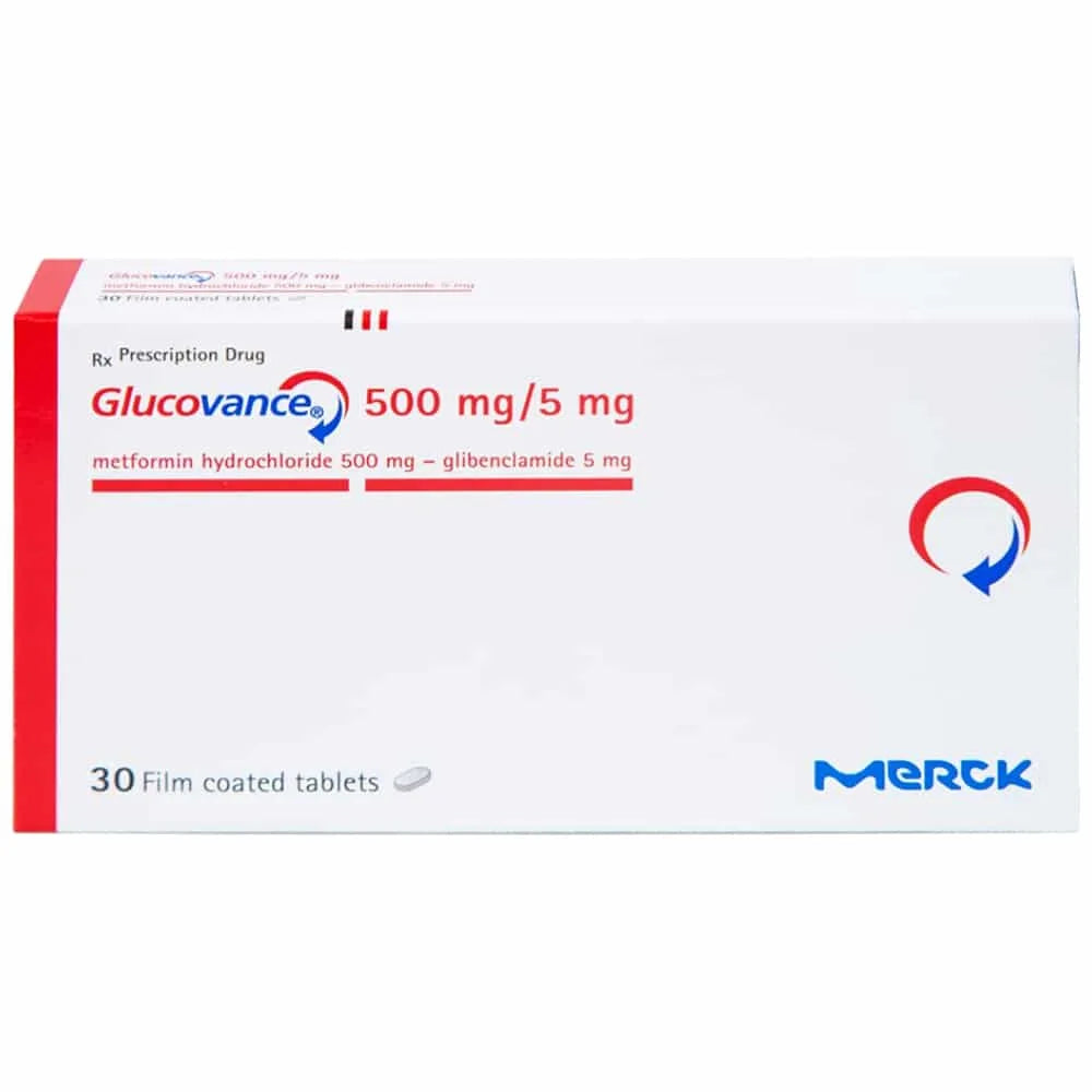 Glucovance (Metformin/Glibenclamide) 500/5mg Tablet x30