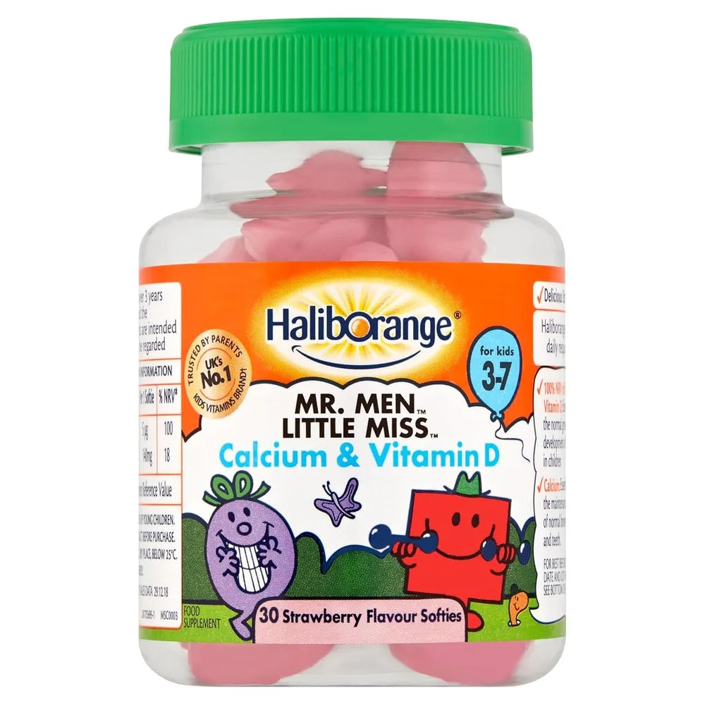 Haliborange Mr. Men Little Miss Calium & Vitamin D x30 Strawberry Softies