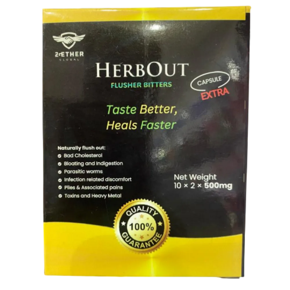 Herbout Flusher Bitters (Eherb) 500mg Capsules x20