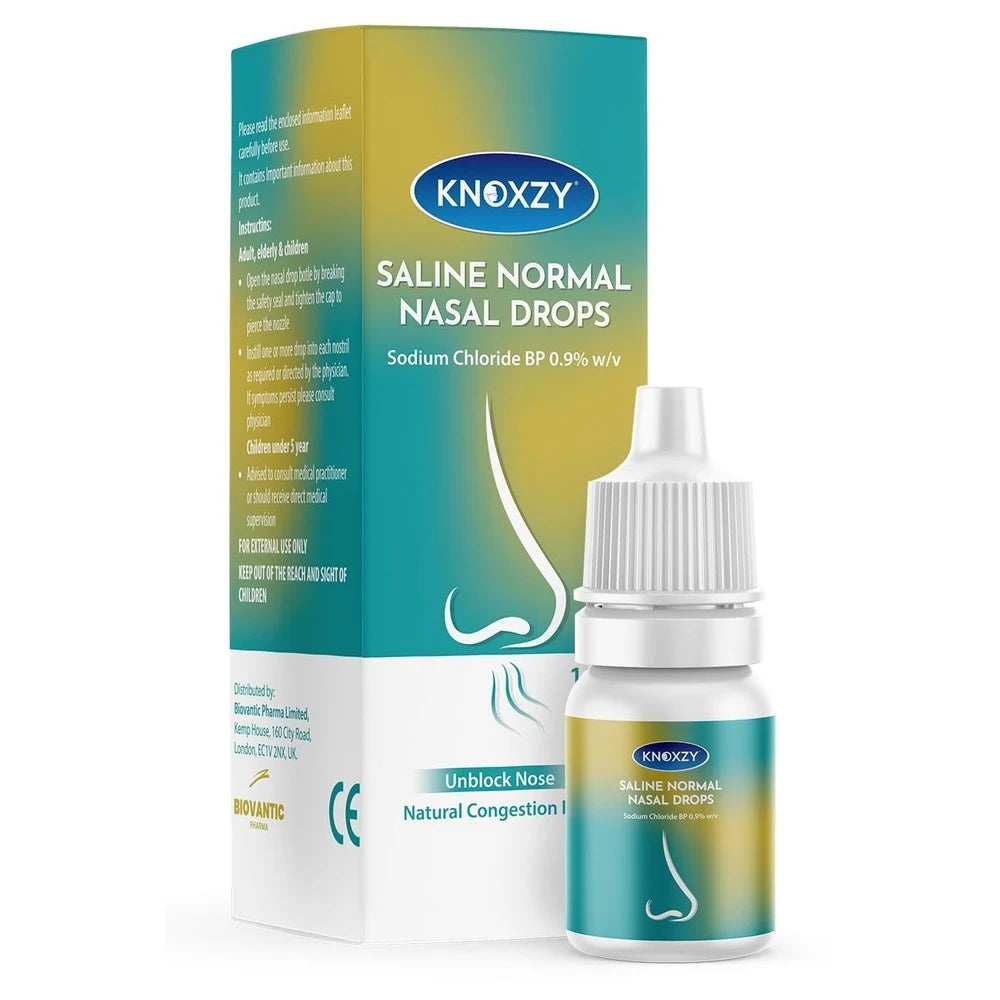 Knoxzy Normal Saline Nasal Sodium Chloride BP 0.9% 10ml Drops