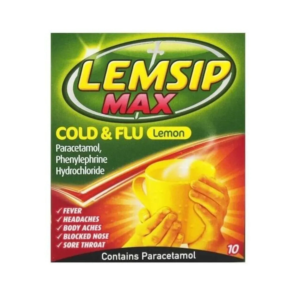 Lemsip Max Cold & Flu Lemon Powder x10