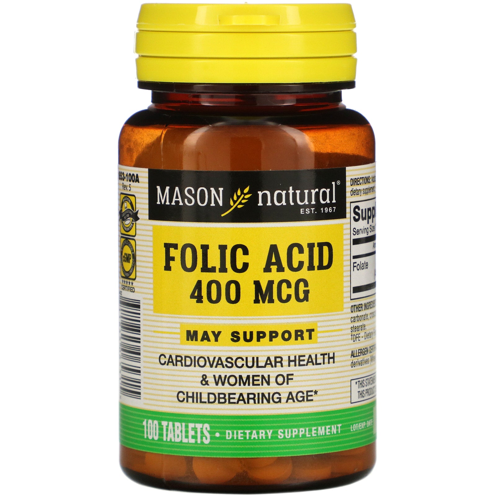 Mason Folic Acid 400mcg