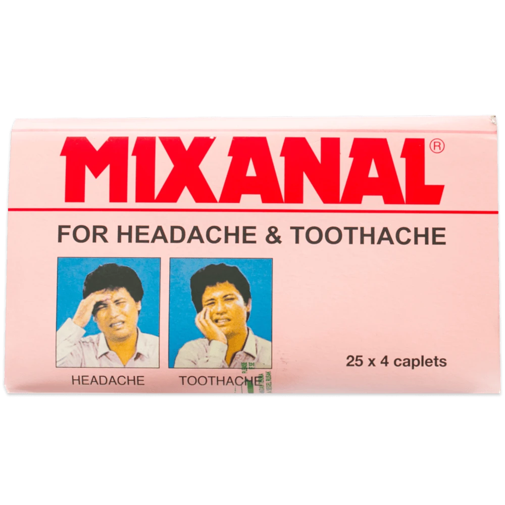 Mixanal (Paracetamol/Guaranine) 500mg Tablets x4