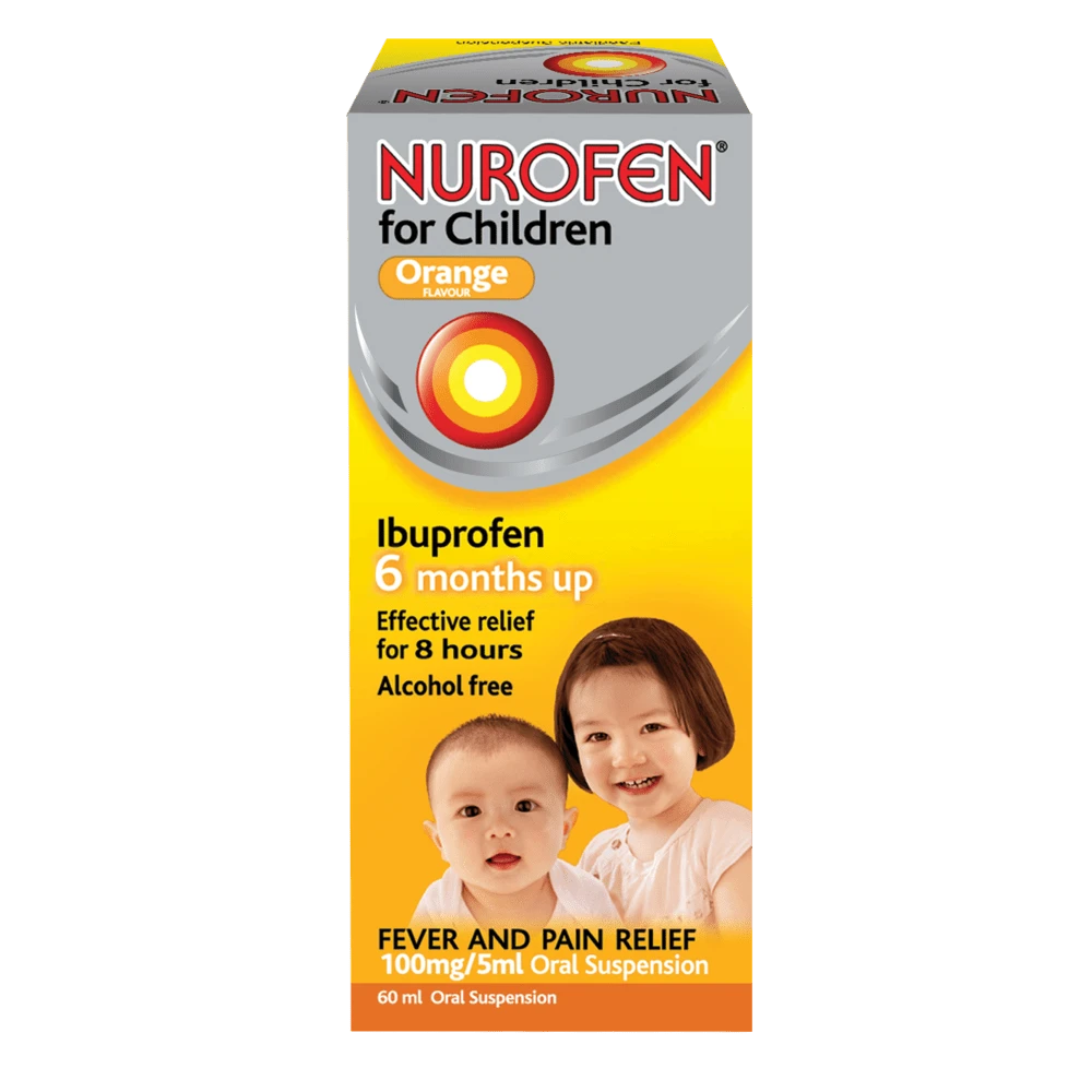 Nurofen for Children (Ibuprofen) Orange Syrup 100mg/5ml