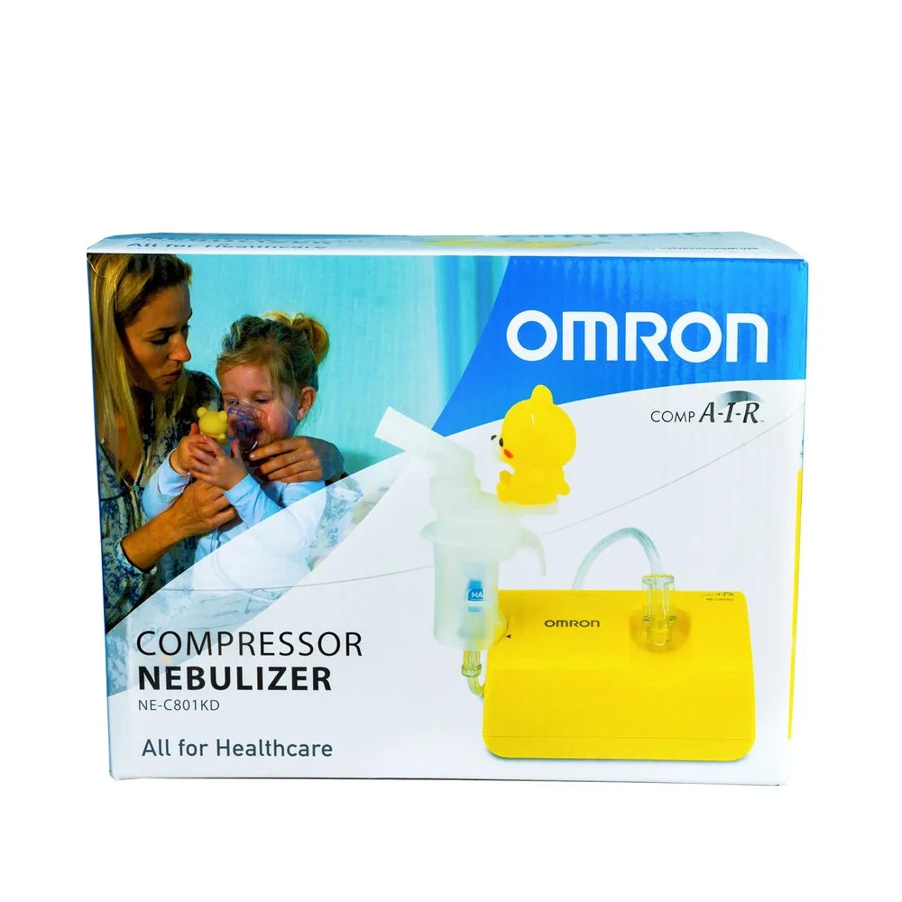 Omron Kids Compressor Nebuliser Compair Ne-C801KD - Yellow Machine