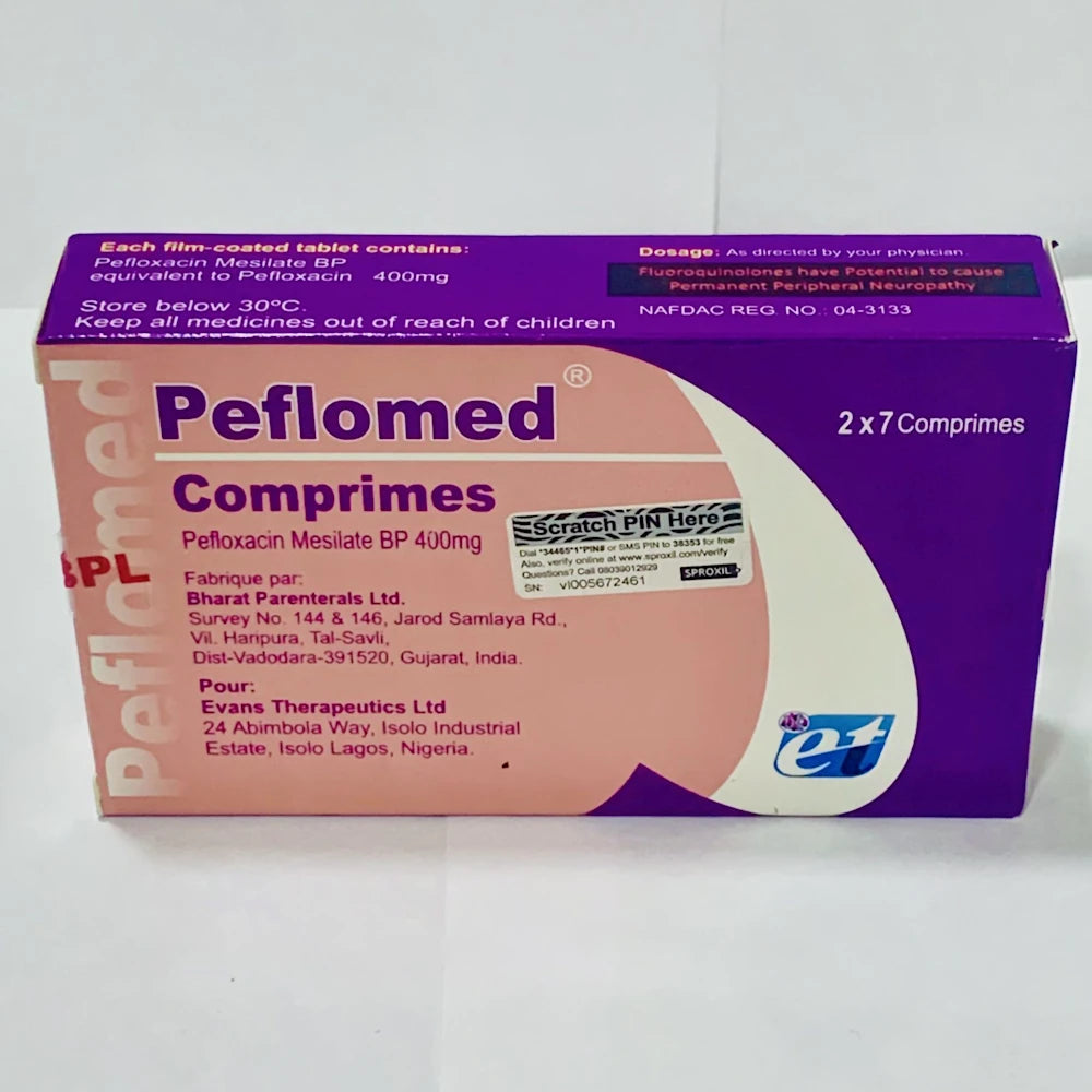 Peflomed Pefloxacin Mesilate x14