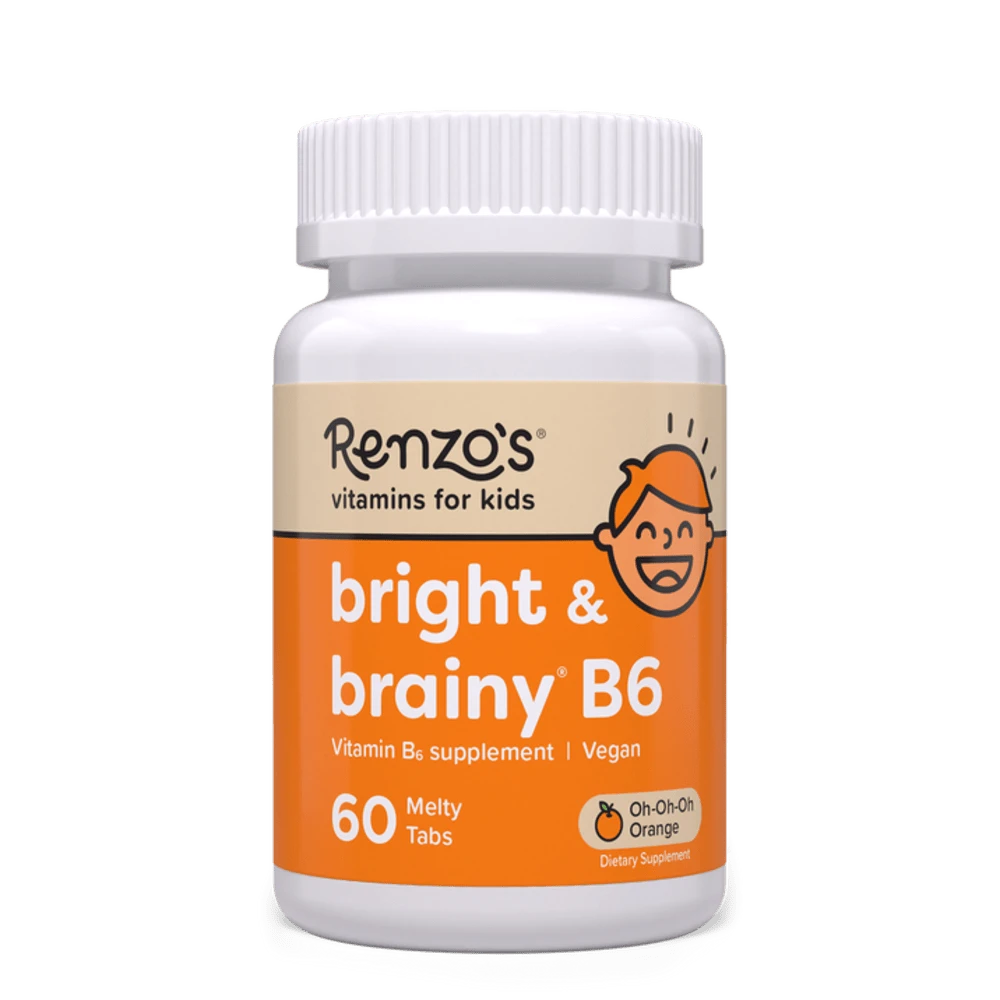 Renzo's Bright & Brainy Vitamin B6 Melty Tablets x 60