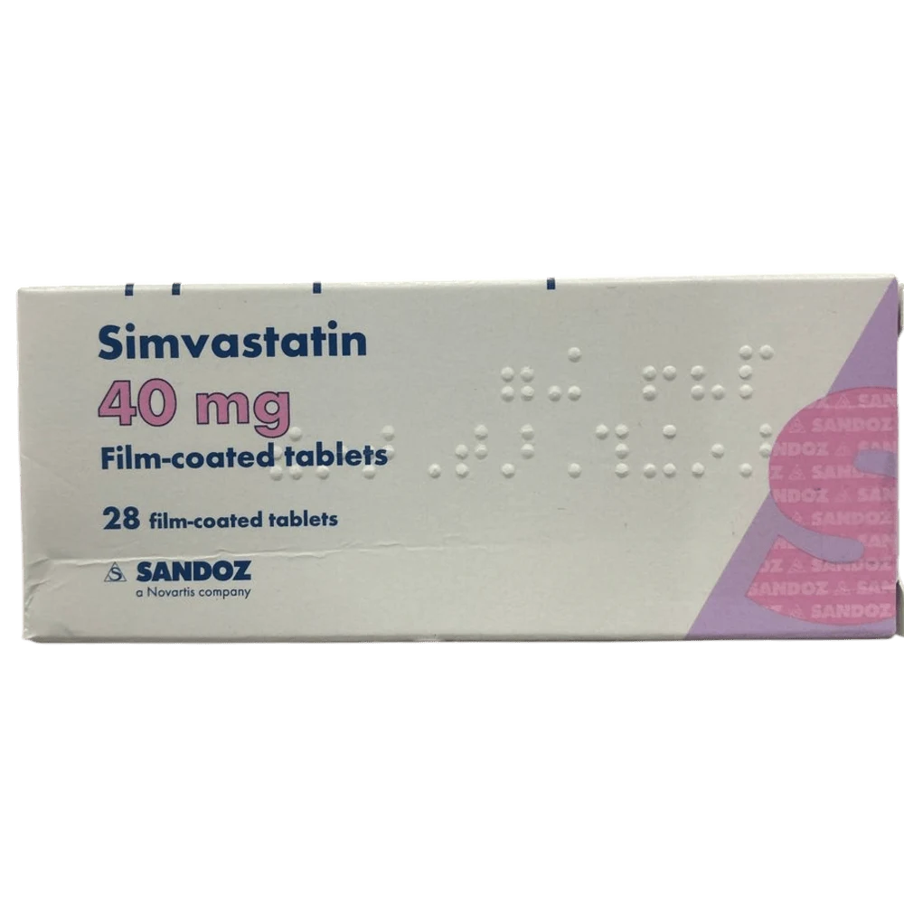 Simvastatin Sandoz 40mg Tablets x28