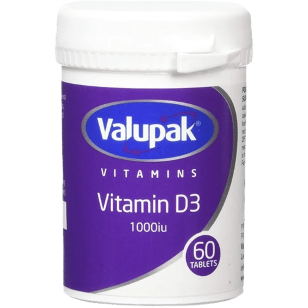 Valupak Vitamin D3 1000IU Tablets x60