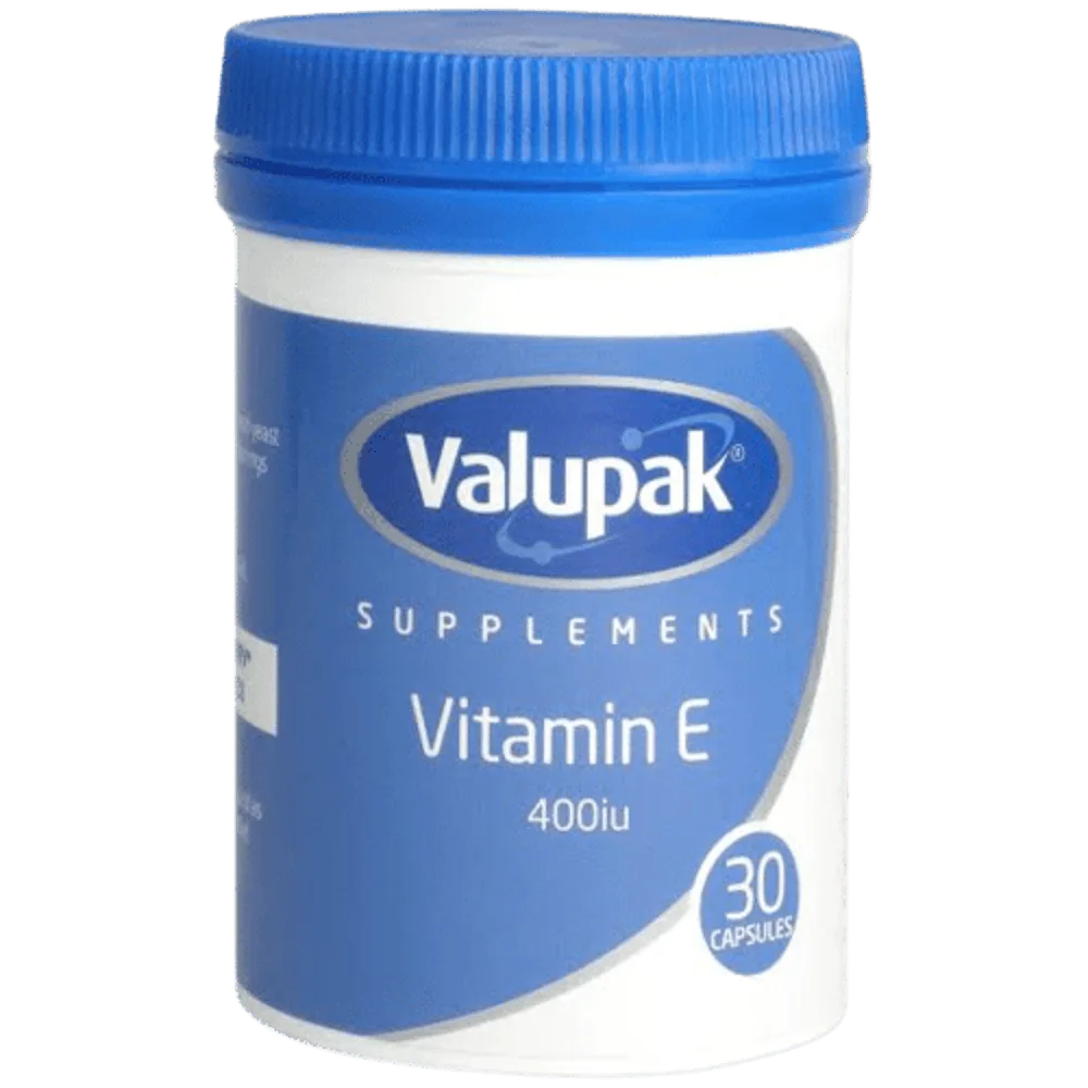 Valupak Vitamin E 400IU Capsules x 30