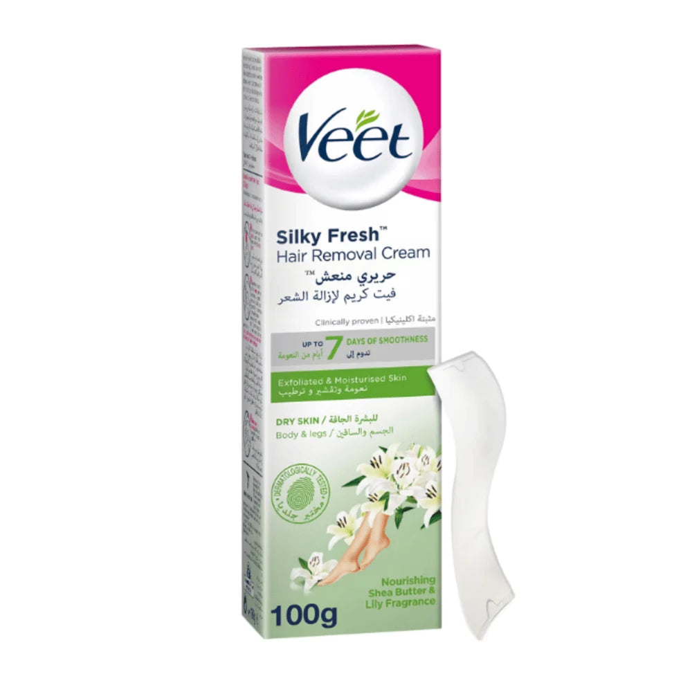 Veet Hair Removal Cream For Dry Skin (Shea Butter & Lily) 100ml