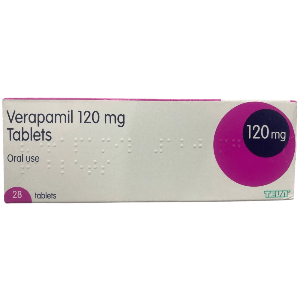 Verapamil Teva 120mg Tablets x28