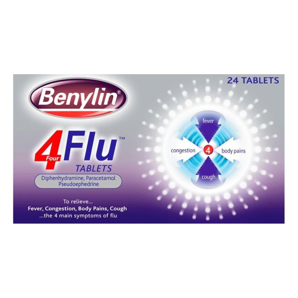 Benylin 4 Flu Tablets X 24