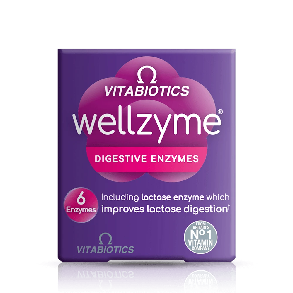 Vitabiotics Wellzyme Digestive Enzyme (6 Enzyme Formula) Capsules x 60