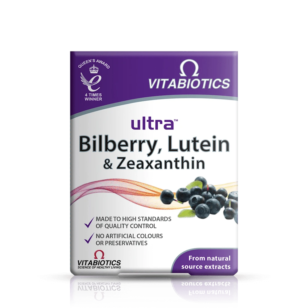 Vitabiotics Ultra Bilberry, Lutein & Zeaxanthin Tablets x 30