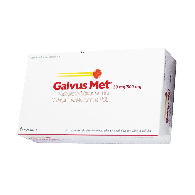 Galvus Met (Vildagliptin/Metformin) 50mg/500mg Tablets X 60