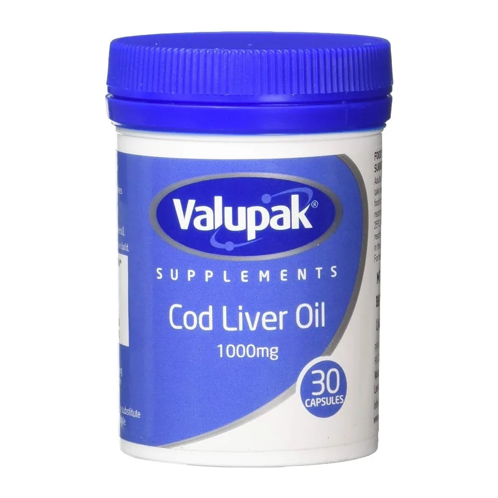 Valupak Cod Liver Oil 1000mg Capsules x 30