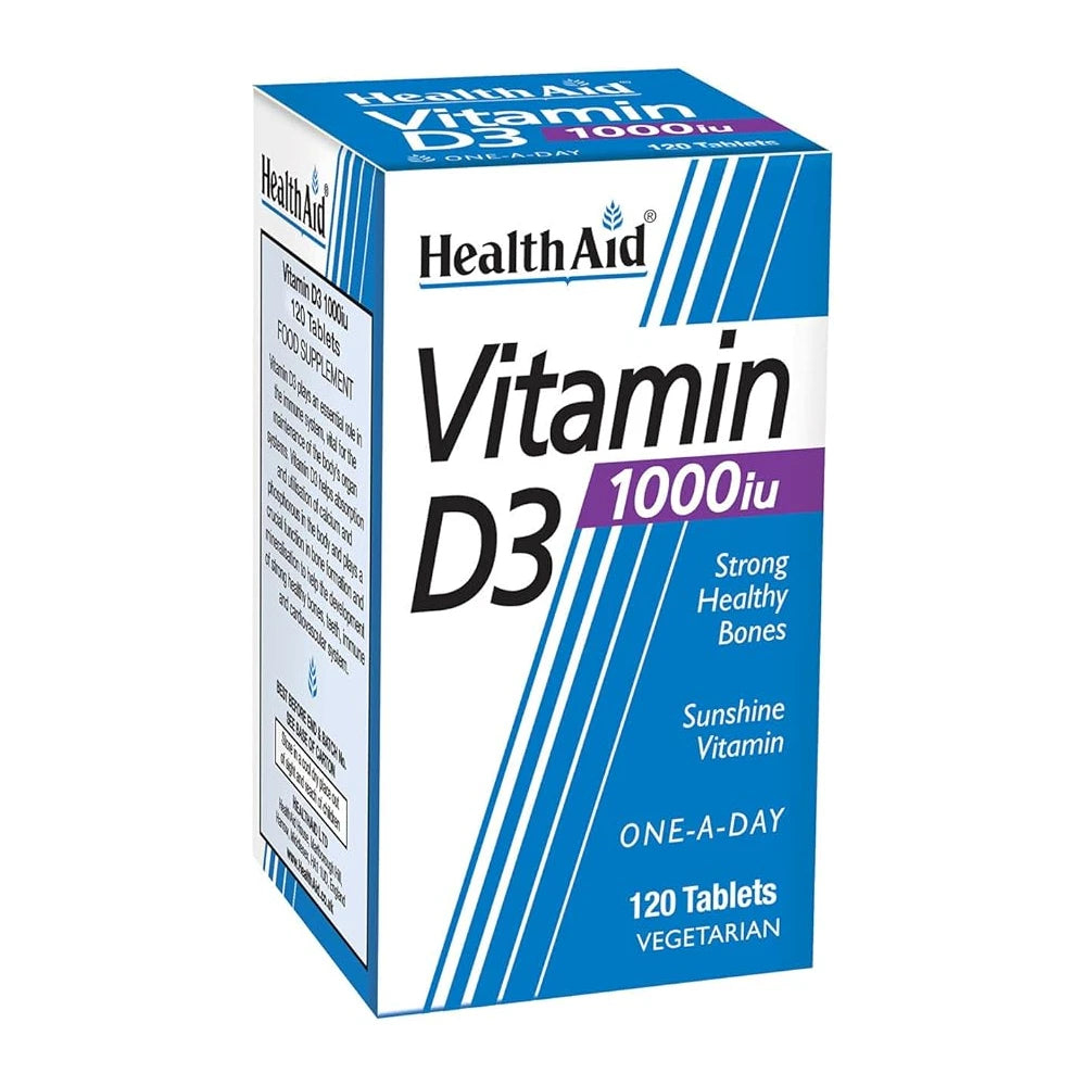 HealthAid Vitamin D3 1000IU Tablets x 120