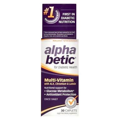 Alphabetic for Diabetic Health Caplets X 30