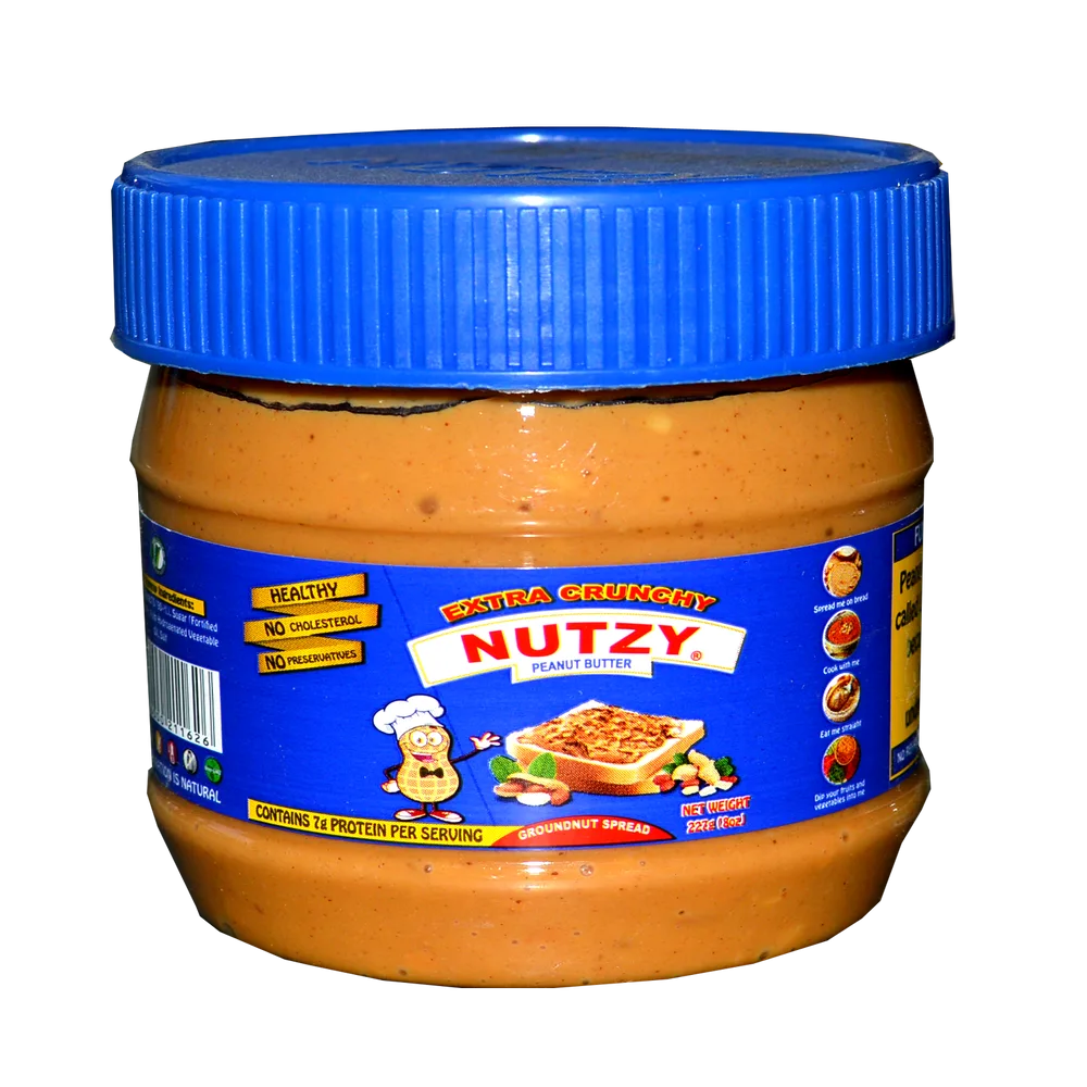 Nutzy Peanut Butter Extra Crunchy 227Gx1