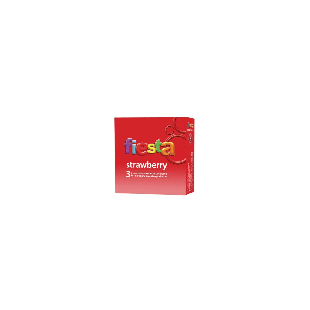Fiesta Strawberry Condoms x3