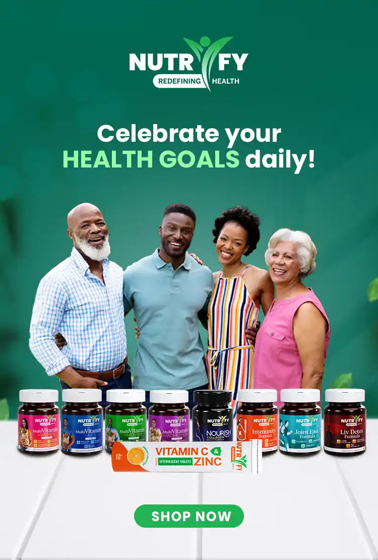 Nutrify Health redefining health goals banner - Celebrate your daily health goals with Vitamin C. Shop vitamin C supplements now.