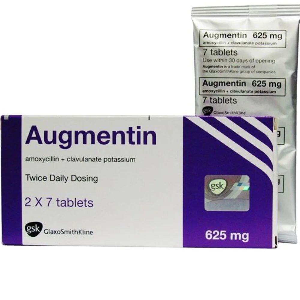 Augmentin (Amoxicillin/Clavulanic Acid) 625mg Tabs x 14