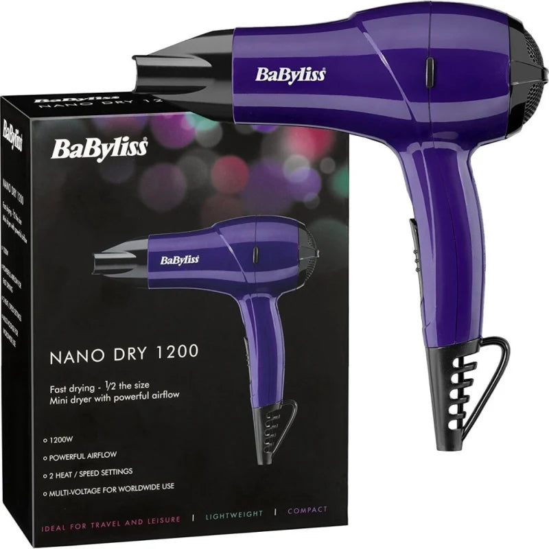 BaByliss Nano Travel Mini Hair Dryer 1200W